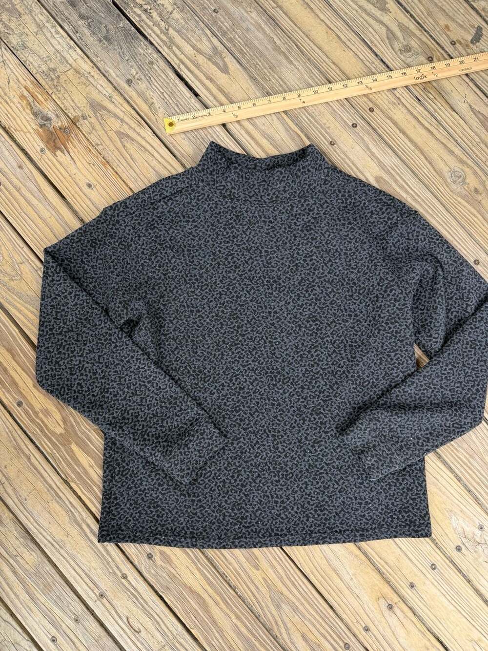 Beachlunchlounge Collection Mock Neck Long Sleeve Top Size S/P
